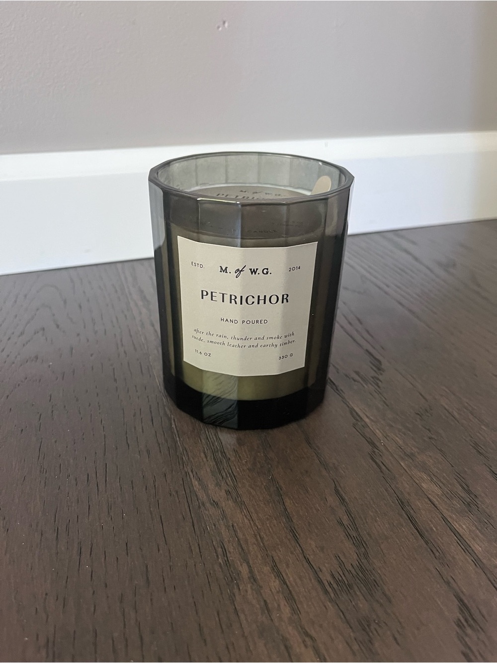 M of WC Petrichor Scented Jar Candle